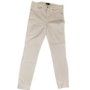 J. Crew‎ 10" Highest Rise Skinny Leg Womens Size 29 White Denim Jeans